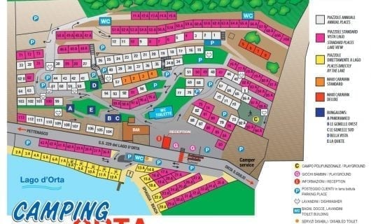 plattegrond camping orta